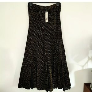Zara limited edition long velvet skirt